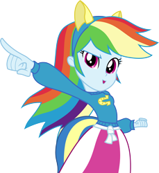 Size: 3000x3274 | Tagged: safe, artist:cloudy glow, imported from derpibooru, rainbow dash, human, equestria girls, equestria girls (movie), ears, female, solo, wondercolts, wondercolts uniform