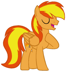 Size: 510x554 | Tagged: safe, artist:noi kincade, imported from derpibooru, oc, oc only, oc:firey ratchet, pegasus, pony, g4, male, simple background, solo, stallion, transparent background