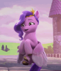 Size: 924x1076 | Tagged: safe, edit, edited screencap, imported from derpibooru, screencap, pipp petals, spoiler:g5, spoiler:my little pony: make your mark, spoiler:my little pony: make your mark chapter 6, spoiler:mymc06e04, adorapipp, animated, cropped, cute, flying, g5, gif, my little pony: make your mark, my little pony: make your mark chapter 6, secrets of starlight, solo