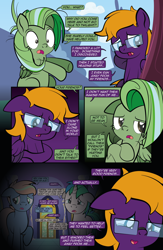 Size: 1920x2948 | Tagged: safe, artist:alexdti, imported from derpibooru, oc, oc:brainstorm (alexdti), oc:purple creativity, oc:screwpine caprice, oc:star logic, pegasus, pony, comic:quest for friendship retold, crying, female, mare, tears of joy