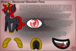 Size: 6000x4000 | Tagged: safe, artist:dice-warwick, imported from derpibooru, bicorn, pony, cloven hooves, fangs, female, horn, horns, mare, multiple horns, slit pupils, solo, text