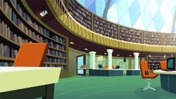 Size: 4480x2520 | Tagged: safe, imported from derpibooru, equestria girls, background, canterlot high, library, no pony