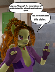 Size: 458x600 | Tagged: safe, artist:stellarator, imported from derpibooru, adagio dazzle, anthro, unguligrade anthro, 3d, air quotes, blender, mass effect