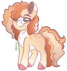 Size: 997x1054 | Tagged: safe, artist:trashpanda czar, imported from derpibooru, oc, oc only, oc:bailey o'shea, earth pony, pony, curly hair, earth pony oc, freckles, lidded eyes, long tail, no pupils, simple background, smiling, solo, tail, transparent background