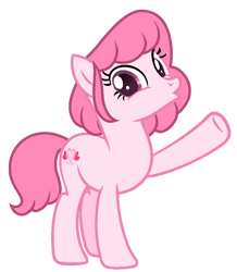 Size: 737x846 | Tagged: safe, artist:noi kincade, artist:tanahgrogot, imported from derpibooru, oc, oc:annisa trihapsari, earth pony, pony, derpibooru community collaboration, 2024 community collab, base used, female, looking at you, mare, open mouth, simple background, solo, transparent background