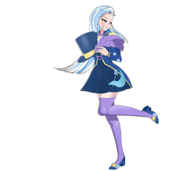 Size: 5000x5000 | Tagged: safe, artist:jww#, imported from derpibooru, kotobukiya, trixie, human, bishoujo, clothes, dress, fake, faker than a three dollar bill, g4, hat, humanized, kotobukiya trixie, simple background, skirt, socks, solo, thigh highs, top hat, transparent background, zettai ryouiki