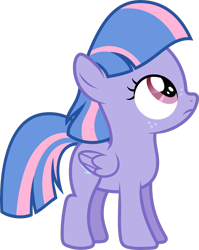 Size: 6989x8764 | Tagged: safe, artist:starryshineviolet, imported from derpibooru, wind sprint, pegasus, pony, common ground, absurd resolution, female, filly, foal, g4, looking up, side view, simple background, solo, transparent background, vector