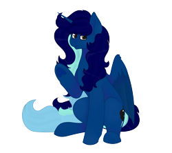 Size: 3380x3000 | Tagged: safe, artist:calibykitty, imported from derpibooru, oc, oc:midnight specter, alicorn, pony, derpibooru community collaboration, 2024 community collab, looking at you, multicolored hair, simple background, sitting, solo, transparent background, waving