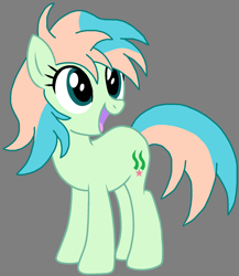 Size: 1396x1608 | Tagged: safe, artist:star polaris and friends, derpibooru exclusive, imported from derpibooru, coral currents, earth pony, pony, base used, female, g4, gray background, mare, older, older coral currents, simple background, smiling, solo, turned head