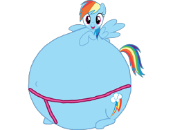 Size: 3264x2448 | Tagged: safe, artist:simonstudio587, imported from derpibooru, rainbow dash, pegasus, pony, female, g4, inflation, looking at you, open mouth, open smile, simple background, smiling, smiling at you, spread wings, sumo, transparent background, wings