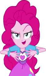 Size: 1514x2520 | Tagged: safe, artist:homersimpson1983, edit, edited screencap, imported from derpibooru, screencap, pinkie pie, human, equestria girls, background removed, female, g4, looking at you, simple background, solo, transparent background