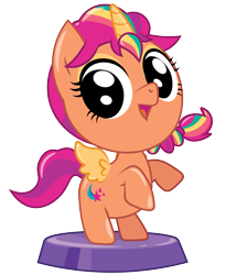 Size: 1477x1800 | Tagged: safe, artist:prixy05, imported from derpibooru, sunny starscout, alicorn, earth pony, pony, alicornified, cute, g5, mane stripe sunny, open mouth, pocket ponies, race swap, rearing, simple background, solo, sunnybetes, sunnycorn, transparent background, vector