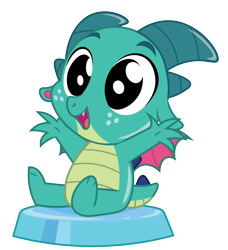 Size: 1456x1593 | Tagged: safe, artist:prixy05, imported from derpibooru, dragon, baby, baby dragon, cute, g5, male, open mouth, pocket ponies, simple background, sitting, solo, sparky sparkeroni, sparkybetes, transparent background, vector