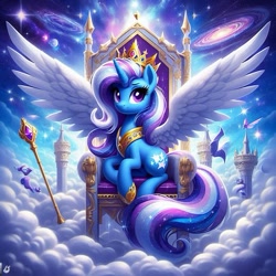 Size: 519x519 | Tagged: safe, imported from derpibooru, trixie, alicorn, ai content, ai generated, alicornified, female, g4, mare, prompter:vanilla5751, race swap, solo