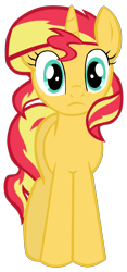 Size: 1819x3879 | Tagged: safe, artist:benpictures1, imported from ponybooru, sunset shimmer, pony, unicorn, series:shimmerverse, a dog and pony show, alternate timeline, alternate universe, cute, female, mare, shimmerbetes, simple background, solo, transparent background, vector