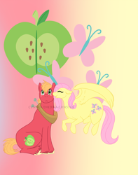 Size: 866x1098 | Tagged: safe, artist:cynderthedragon5768, imported from ponybooru, big macintosh, fluttershy, earth pony, pony, female, fluttermac, male, mare, shipping, stallion, straight