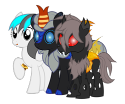 Size: 4152x3446 | Tagged: safe, artist:wheatley r.h., derpibooru exclusive, imported from derpibooru, oc, oc only, oc:blizzard flare, oc:rito, oc:w. rhinestone eyes, changeling, insect, kirin, moth, mothling, original species, pegasus, pony, derpibooru community collaboration, 2024 community collab, automata, changeling oc, changelingified, chocolate, cloven hooves, female, folded wings, food, kirin oc, kirin-ified, male, mare, pegasus oc, raised hoof, simple background, solo, species swap, stallion, transparent background, trio, vector, wings, yellow changeling