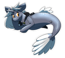 Size: 2100x1900 | Tagged: safe, artist:rawr, imported from derpibooru, oc, oc only, oc:virmare, hippocampus, inflatable pony, merpony, unicorn, inflatable, pool toy, simple background, solo, transparent background, unamused