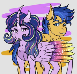 Size: 435x422 | Tagged: safe, artist:bluefinarts, imported from ponybooru, flash sentry, twilight sparkle, alicorn, pegasus, pony, female, flashlight, male, mare, shipping, stallion, straight, twilight sparkle (alicorn)