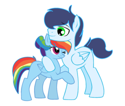 Size: 1100x937 | Tagged: safe, artist:huskylaua, imported from ponybooru, rainbow dash, soarin', pegasus, pony, female, male, mare, shipping, soarindash, stallion, straight