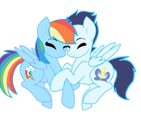 Size: 205x170 | Tagged: safe, artist:belathecat2004, imported from ponybooru, rainbow dash, soarin', pegasus, pony, female, male, mare, shipping, soarindash, stallion, straight