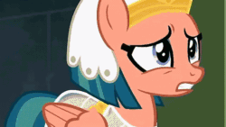 Size: 600x338 | Tagged: safe, artist:ocean lover, edit, edited screencap, imported from derpibooru, screencap, somnambula, pegasus, pony, snake, daring done?, animated, cute, duo, eyeshadow, female, fetish, g4, gif, grin, hypno eyes, hypnosis, hypnotized, kaa, kaa eyes, lidded eyes, looking at each other, looking at someone, makeup, male, mare, smiling, somnambetes, youtube link