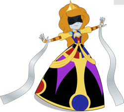 Size: 4000x3624 | Tagged: safe, artist:chaosbane-greyknight, imported from derpibooru, oc, oc only, oc:black sun, human, equestria girls, beautiful, caress, clothes, crown, dress, eyes closed, female, gown, humanized, jewelry, regalia, silk, simple background, smiling, solo, story included, transparent background