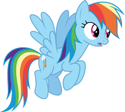 Size: 3354x3000 | Tagged: safe, artist:cloudy glow, imported from derpibooru, rainbow dash, pegasus, pony, daring don't, .ai available, female, flying, g4, mare, simple background, solo, spread wings, transparent background, vector, wings