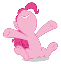 Size: 4300x4500 | Tagged: safe, artist:gypsykumquat, imported from derpibooru, pinkie pie, earth pony, pony, absurd resolution, belly, g4, inkscape, show accurate, simple background, sitting, smiling, transparent background, vector