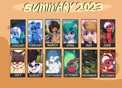 Size: 2718x1964 | Tagged: safe, artist:joaothejohn, imported from derpibooru, oc, oc only, oc:cookie malou, oc:flamebrush, oc:gentle heart, oc:lulu star moonie, oc:melody, oc:rikka, pony, cute, simple background, summary, text