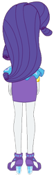 Size: 250x801 | Tagged: safe, artist:backviewer2160, imported from derpibooru, rarity, equestria girls, clothes, dress, female, g4, rarity peplum dress, rear view, sandals, shirt, simple background, skirt, solo, white background