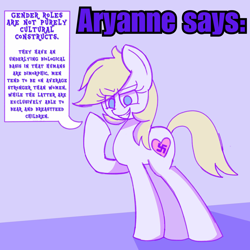 Size: 2048x2048 | Tagged: safe, artist:aryannerapesmewithherfutacockeverynight, edit, editor:strifesnout, oc, oc only, oc:aryanne, pony, 1000 hours in ms paint, blonde, blonde mane, blonde tail, blue eyes, caption, cute, encouragement, female, grin, nazi, poster, smiling, swastika, text, white coat, wholesome