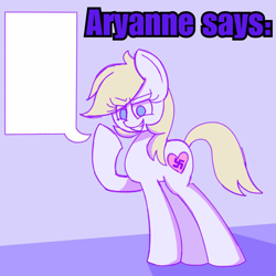 Size: 2048x2048 | Tagged: safe, artist:aryannerapesmewithherfutacockeverynight, edit, editor:strifesnout, oc, oc only, oc:aryanne, pony, 1000 hours in ms paint, blonde, blonde mane, blonde tail, blue eyes, cute, female, grin, nazi, smiling, swastika, template, white coat
