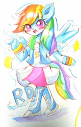 Size: 571x900 | Tagged: safe, artist:applejack_yokai, imported from derpibooru, rainbow dash