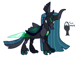 Size: 2048x1489 | Tagged: safe, artist:goatpaste, imported from derpibooru, queen chrysalis, changeling, changeling queen, pony, alternate design, female, g4, simple background, solo, white background