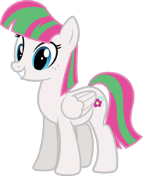 Size: 8159x10026 | Tagged: safe, artist:starryshineviolet, imported from derpibooru, blossomforth, pegasus, pony, absurd resolution, female, folded wings, g4, looking at you, mare, simple background, smiling, smiling at you, solo, transparent background, vector, wings
