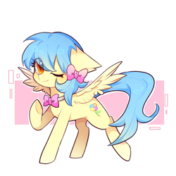 Size: 1080x1080 | Tagged: safe, imported from derpibooru, oc, oc only, oc:zoran, oc:左岸, pegasus, pony, one eye closed, solo