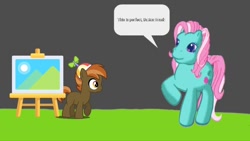 Size: 1078x606 | Tagged: safe, artist:hako33, imported from derpibooru, button mash, minty, earth pony, pony, duo, g3