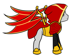 Size: 1727x1348 | Tagged: safe, artist:polynya, imported from twibooru, oc, oc:chord, earth pony, pony, armor, clothes, crossover, dota 2, earth pony oc, image, legion commander, male, png, profile, simple background, solo, transparent background, video game