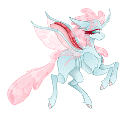 Size: 3431x3143 | Tagged: safe, alternate version, artist:mrufka69, imported from derpibooru, ocellus, changedling, changeling, alternate design, colored hooves, concave belly, female, g4, mare, simple background, solo, white background