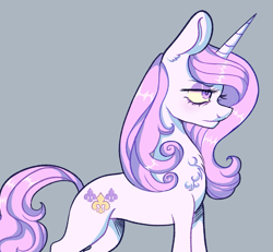 Size: 1553x1434 | Tagged: safe, artist:kreeeeeez, imported from derpibooru, fleur-de-lis, pony, unicorn, chest fluff, female, g4, lidded eyes, mare, palindrome get