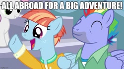 Size: 888x499 | Tagged: safe, edit, edited screencap, imported from derpibooru, screencap, bow hothoof, sweetie belle, windy whistles, pegasus, pony, unicorn, parental glideance, ^^, big world big adventures, bowabetes, clothes, cute, eyes closed, female, filly, foal, jacket, male, mare, meme, open mouth, open smile, parody, reference, scene parody, smiling, stallion, thomas and friends, thomas the tank engine, trio, windybetes