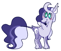 Size: 1983x1651 | Tagged: safe, artist:goatpaste, imported from derpibooru, oc, oc only, oc:crater crumble, alicorn, pony, alicorn oc, curved horn, horn, leonine tail, magical lesbian spawn, offspring, parent:princess luna, parent:twilight sparkle, parents:twiluna, simple background, tail, white background, wings