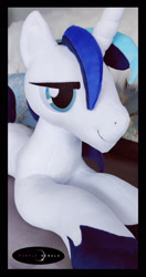 Size: 1280x2423 | Tagged: safe, artist:purplenebulastudios, imported from derpibooru, shining armor, pony, irl, photo, plushie, solo