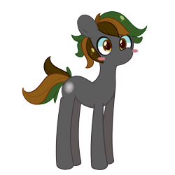 Size: 1300x1300 | Tagged: safe, artist:turtlefarminguy, imported from twibooru, oc, oc only, unnamed oc, earth pony, pony, :o, blush sticker, blushing, commission, earth pony oc, image, male, open mouth, png, short tail, simple background, solo, stallion, transparent background