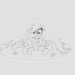 Size: 1400x1400 | Tagged: safe, artist:mrsdashskies, imported from ponybooru, rainbow dash, soarin', pegasus, pony, female, male, mare, shipping, sketch, soarindash, stallion, straight