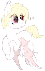 Size: 1642x2600 | Tagged: safe, artist:ponkus, imported from derpibooru, oc, oc:foxglove, bat pony, hybrid, pony, albino, female, mare, simple background, solo, transparent background