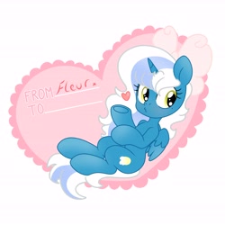 Size: 6890x6890 | Tagged: safe, artist:riofluttershy, imported from derpibooru, oc, oc only, oc:fleurbelle, alicorn, alicorn oc, blowing a kiss, blushing, bow, female, hair bow, heart, horn, mare, simple background, sitting, wings, yellow eyes