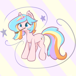 Size: 2900x2900 | Tagged: safe, artist:jade0, imported from derpibooru, oc, oc only, oc:oofy colorful, pony, brush, cute, simple background