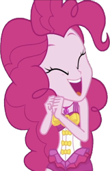 Size: 1626x2520 | Tagged: safe, edit, edited screencap, editor:homersimpson1983, imported from derpibooru, screencap, pinkie pie, human, equestria girls, background removed, bikini, clothes, cute, eyes closed, female, not a vector, one-piece swimsuit, open mouth, pinkie pie swimsuit, simple background, solo, swimsuit, transparent background